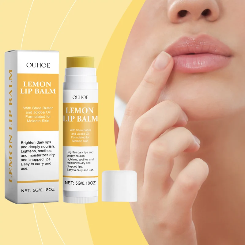 Lip Balm Lithesome Moisturizing Lip Lemon Remove Dark Hydrating Watery Long Lasting For  Lips Care Cosmetics Supplies Makeup