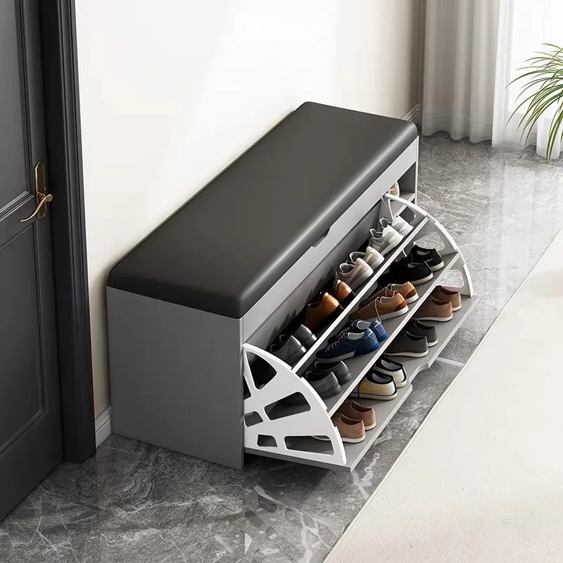Shoe changing stool shoe rack simple door household shoe rack home soft bag seat cushion