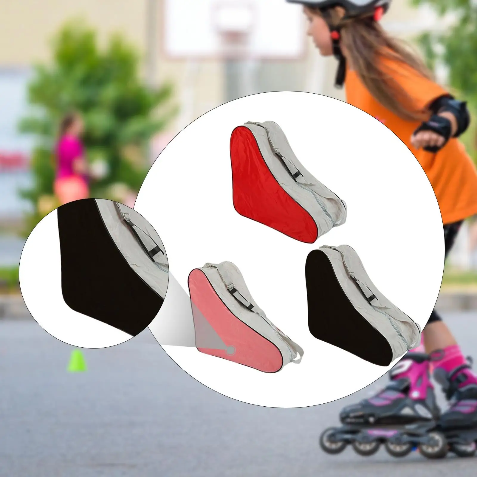 Lightweight Skate Handbag Ice Skating Bag Mesh Portable Roller Skates Carrying Bag for Children’s Sports view 3