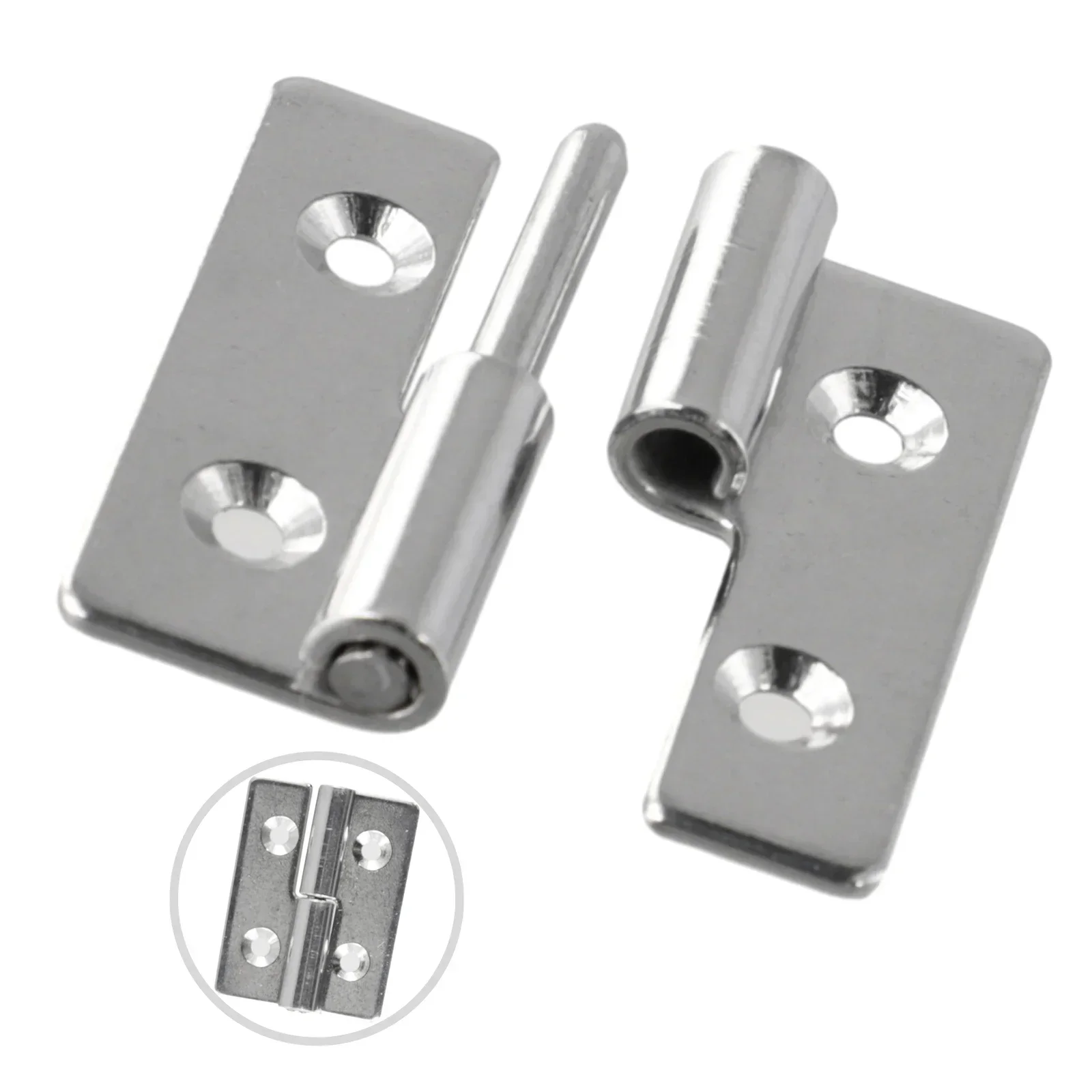 ~Detachable 1Hinge 1Slip Joint Flag Lift Off Detachable Stainless Steel Door Hinge For Cabinets Wardrobes Doors Parts