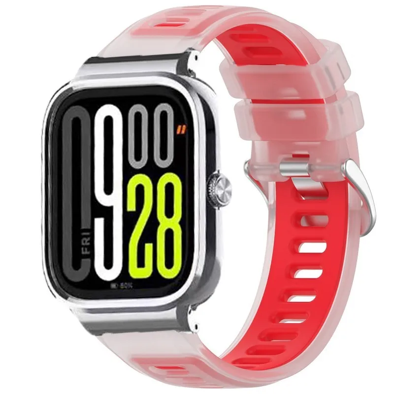 Silicone Strap+ Metal Frame for Redmi Watch 4/5 Smart Watch Shell Protector With Band Case for Redmi Watch 4/5 Accessoris