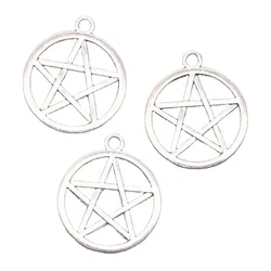 10pcs Charms Star Pentagram 24x24mm Antique Making Pendant fit,Vintage Tibetan Silver color,DIY Handmade Jewelry