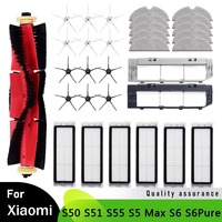 For Xiaomi 1S Roborock S5 S55 S52 S51 S50 S6 S6 MaxV S6 Pure E4 E5 S502 Vacuum Cleaner Side Brush  Mop Brush Cover Hepa Filter