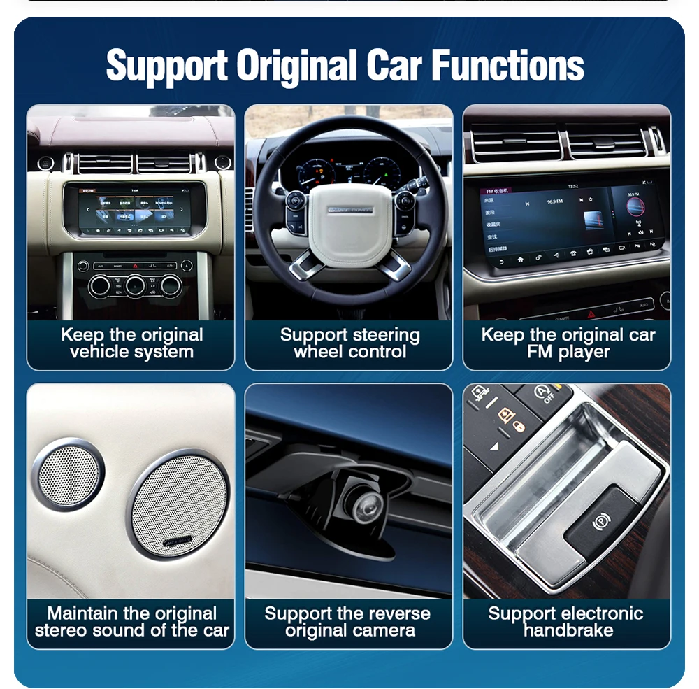 AUTOTOP Wireless CarPlay Airplay AI BOX für Land Rover Jaguar Bosch Discovery4 Evoque Freelander2 XE XF XJL Harman Android Auto – Detail 7