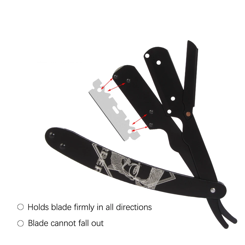 Salon Barber Knife Men Professional Barber Razor Manual Shaver Straight Edge Shaver Folding Shaving Shave