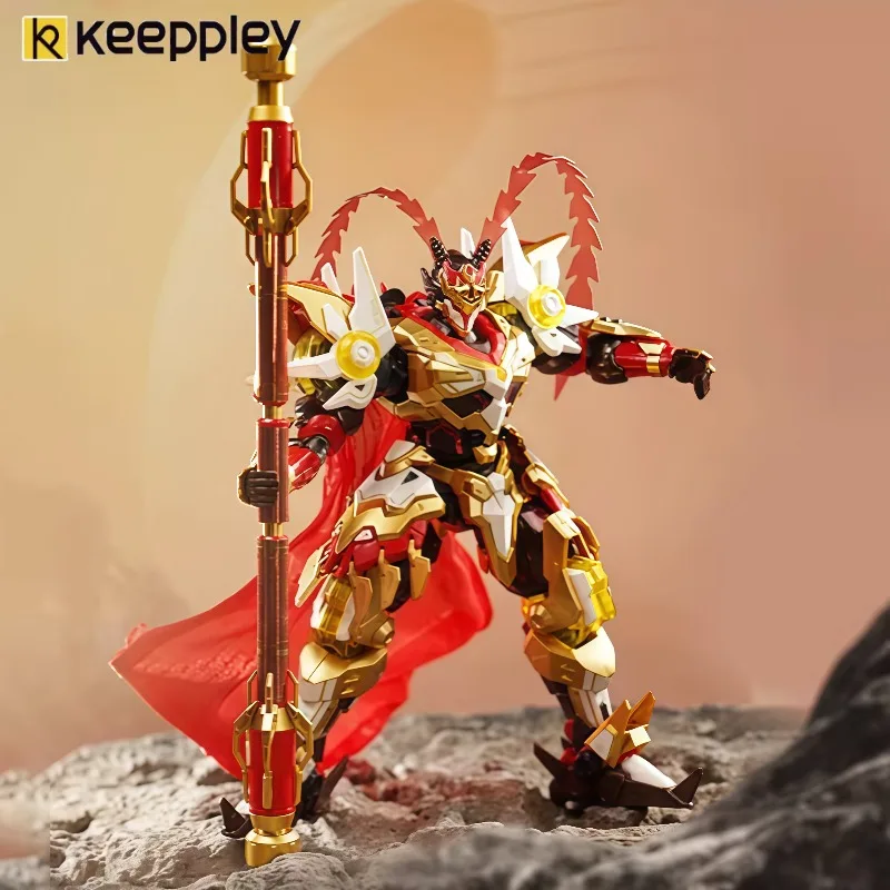 Keeppley Fliegendes Auto Sun Wukong Großer Weise, der dem Himmel entspricht Serie Bausteine Spielzeug Sammlermodelle Ornamente Feiertagsgeschenke