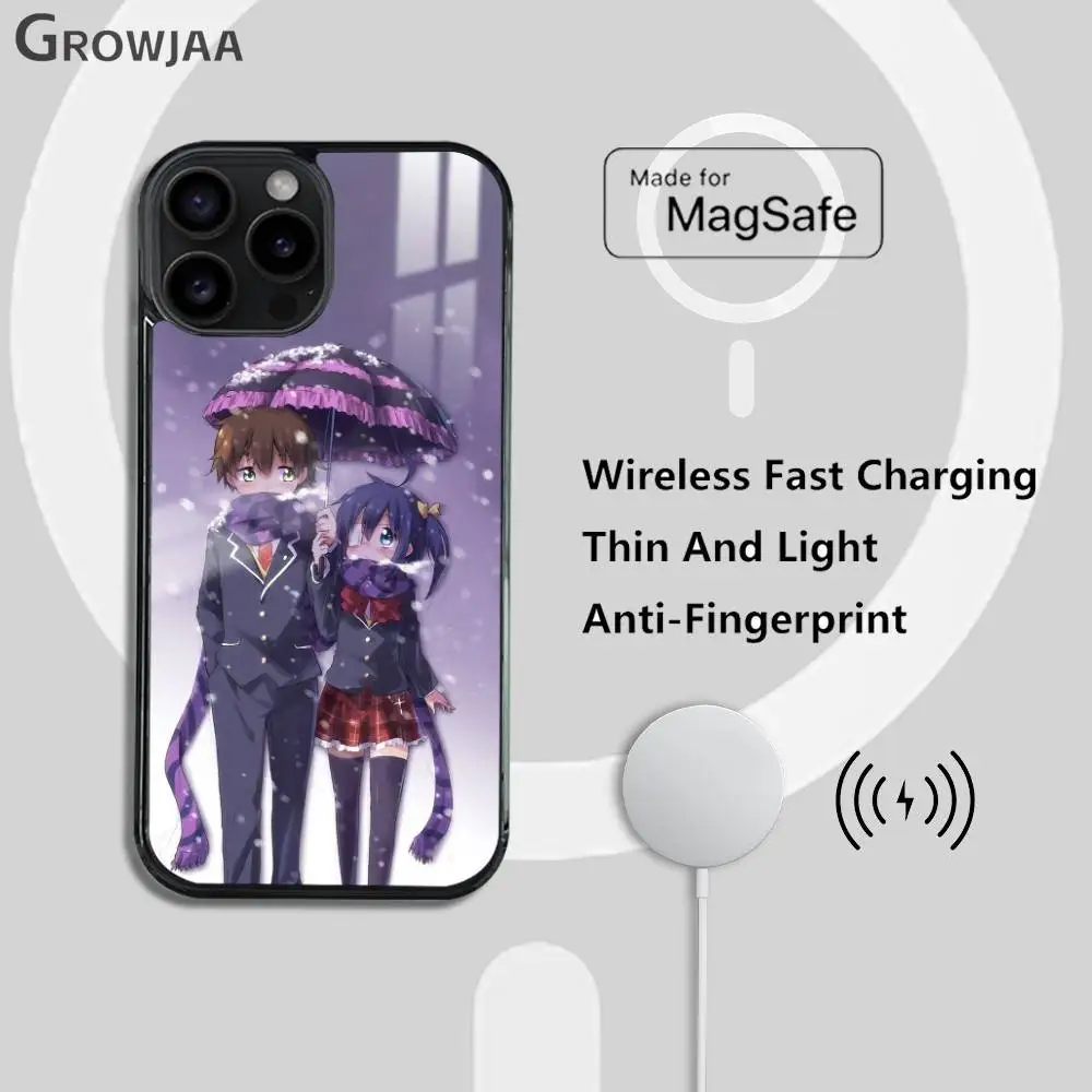 حافظة هاتف Love Chunibyo من الأوهام الأخرى لهاتف iPhone 16 15 14 13 Pro Max Plus غطاء شحن لاسلكي صغير مغناطيسي Magsafe