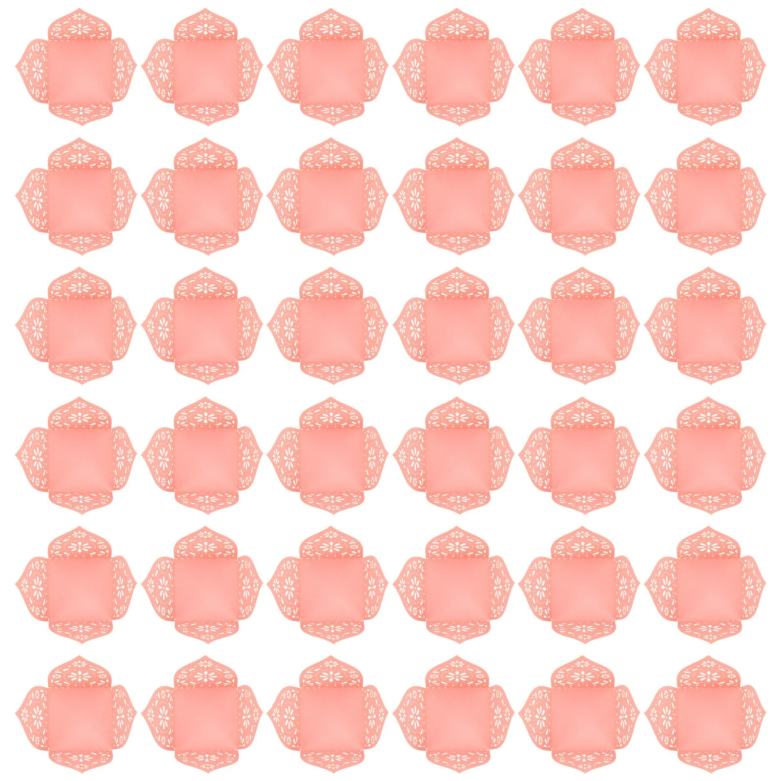 

50Pcs Decorative Candy Boxes Hollow Chocolate Holders Lace Edge Elegant Truffle Wrappers Wedding Birthday Party Favors