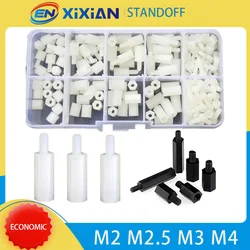 M2 M2.5 M3 M4 Black White Hex Nylon Standoff Spacer Column PCB Motherboard Bolt Plastic Spacing Screws Nuts Assortment Kit