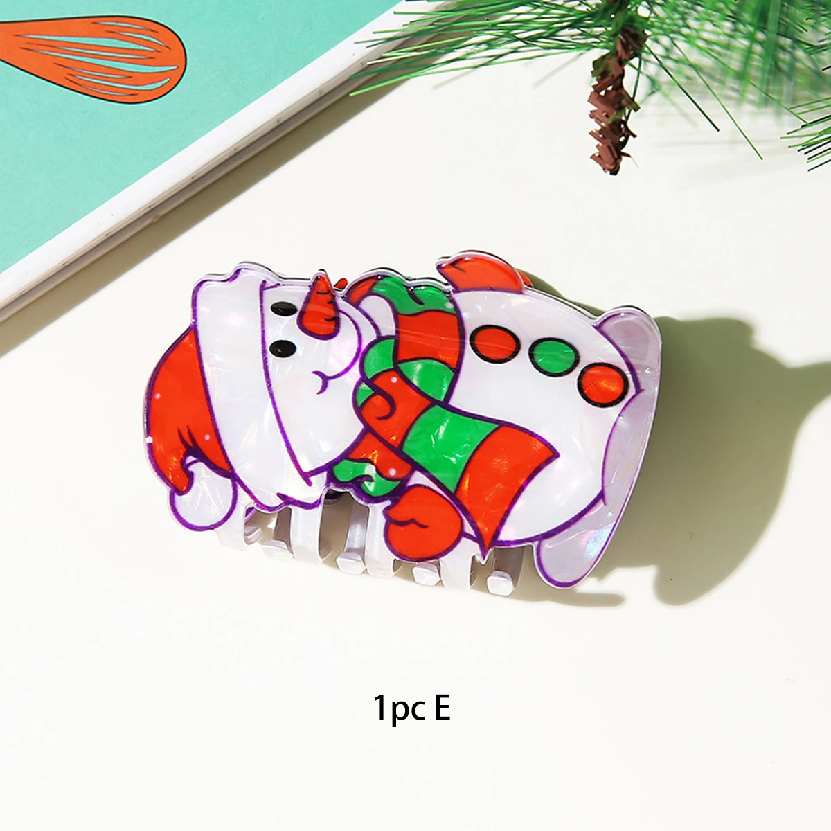 Christmas Santa Snowman Scratch Clip, Cartoon Versatile Shark Clip Holiday Atmosphere Hairpin, Gingerbread Man Christmas Hair Or