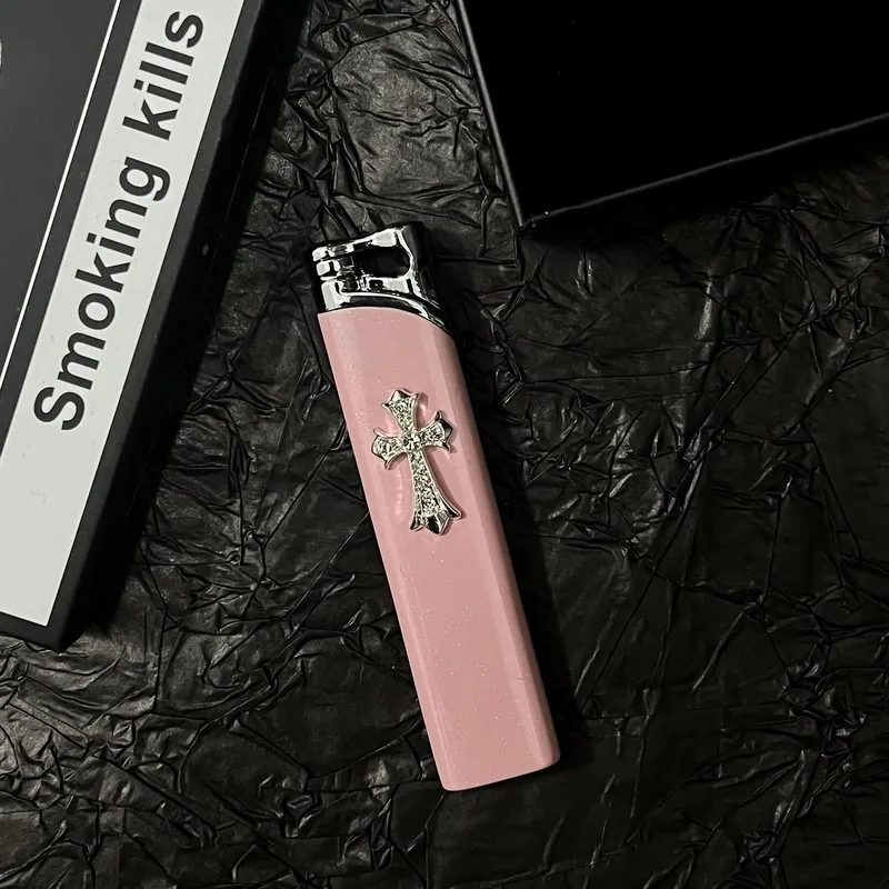 Cross Series Handmade Original High Beauty Powder Flame Butane Gas Lighter Outdoor Windproof Flame Mini Portable Lighters Gifts view 6