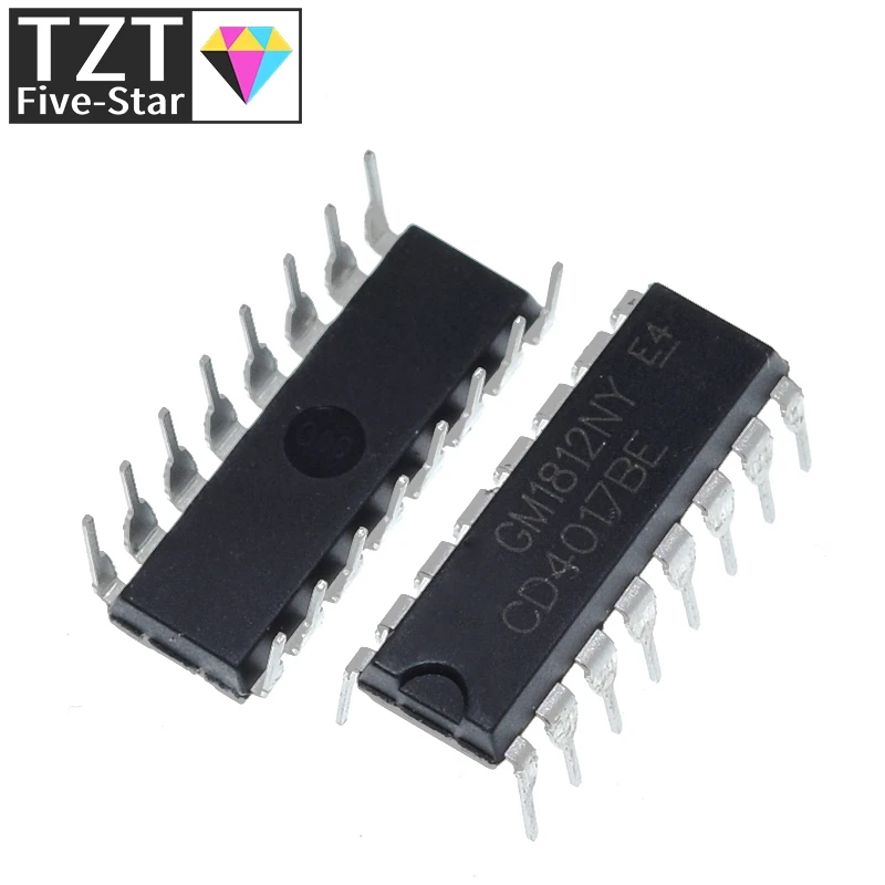 TZT 10PCS CD4017 CD4017B CD4017BE 4017 TZT