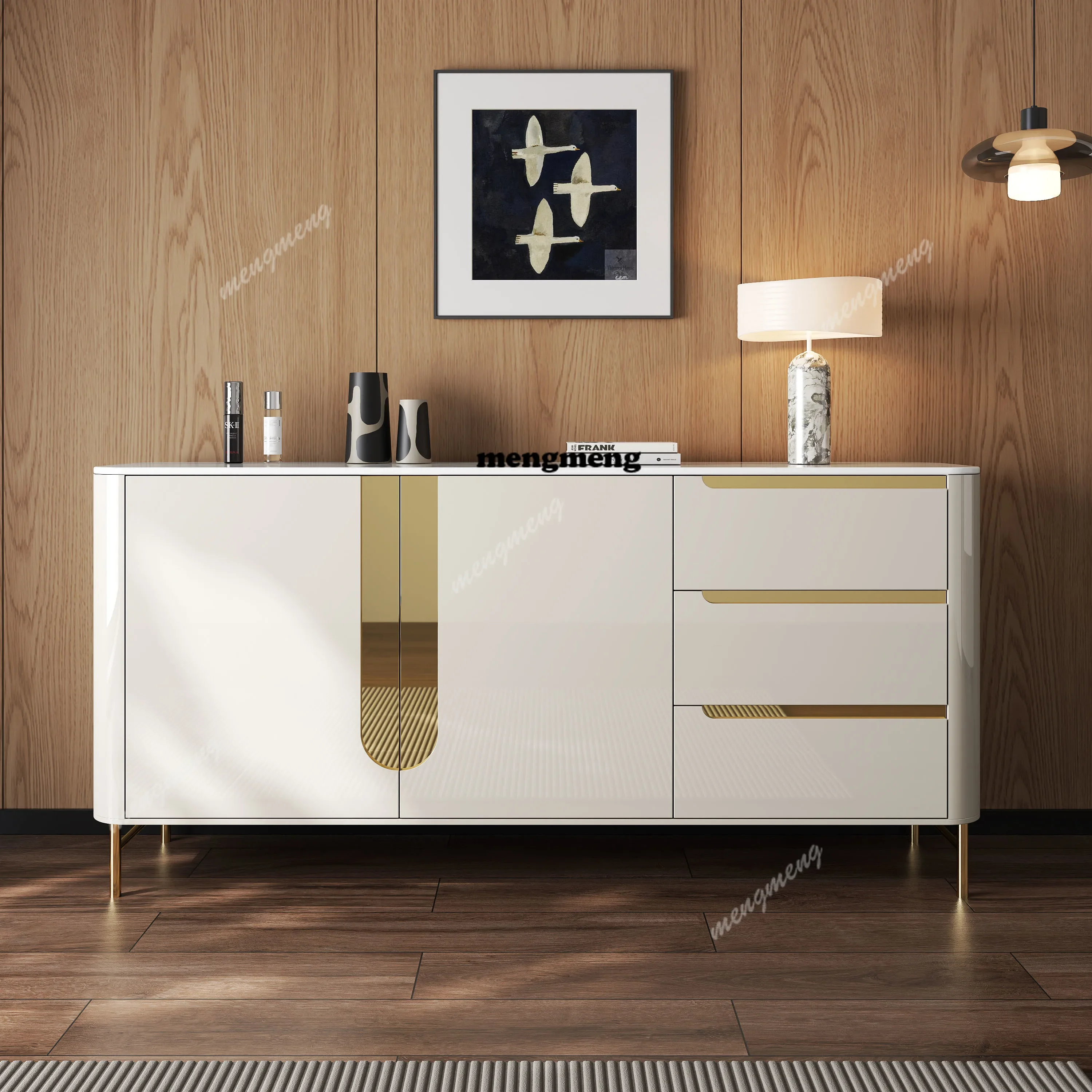 

Nordic Minimalism living room cabinet Luxury Design elegant Mid century Bedroom chest of drawers home commode chambre furniture