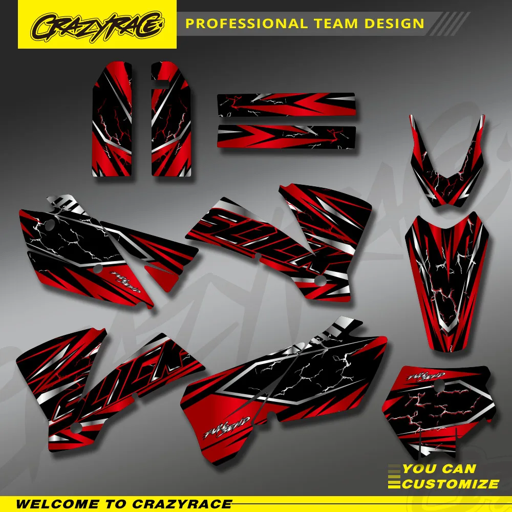 

Для KTM SX 125 200 250 300 450 525 2004 мотоцикла полный обтекатель графический фон наклейка наборы наклеек индивидуальное имя номер