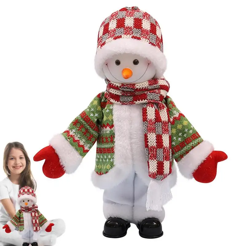 

Singing And Dancing Snowman Plush Snowman Doll Animated Toy With Music Battery-Powered Snowman Plush Doll For Christmas Birthday