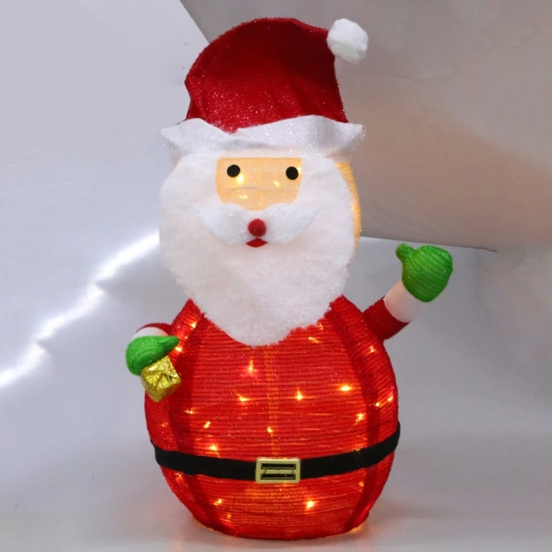 Santa Penguin Garden Ornament Waterproof Christmas Tree Lawn Lantern