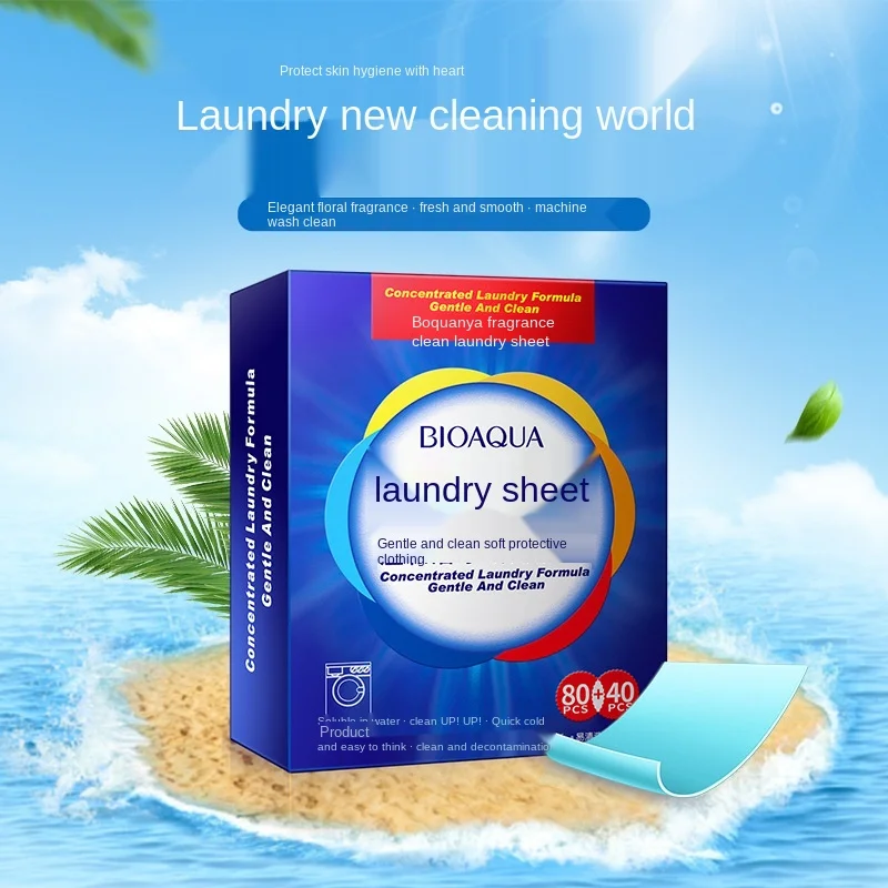 40pcs Efficient Detergent New Fragrance Formula Laundry Detergent Sheet Concentrated Washing Soap Gentle Washing Powder