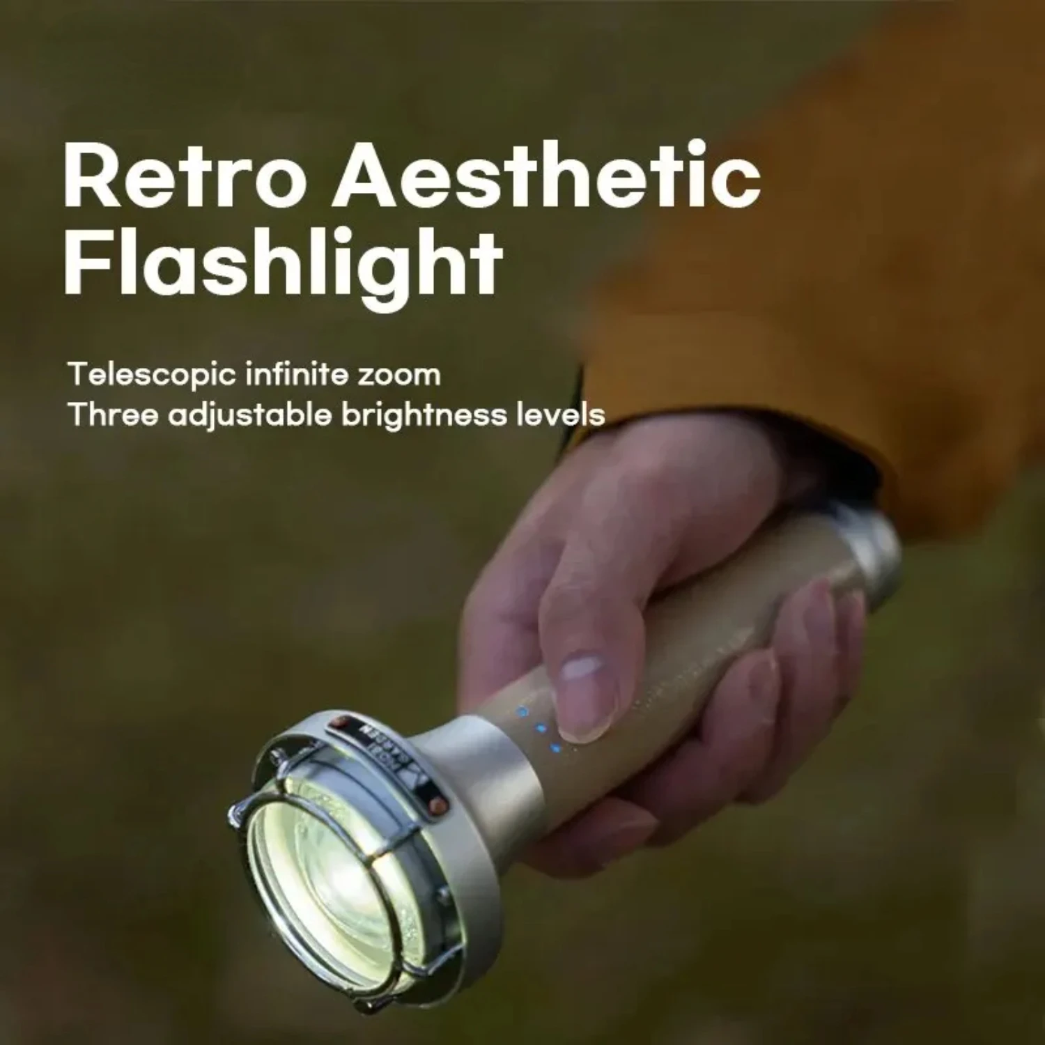 

Фонарик для кемпинга, наружное освещение, перезаряжаемый, водонепроницаемый, сильный свет в стиле ретро, супер яркий, портативный