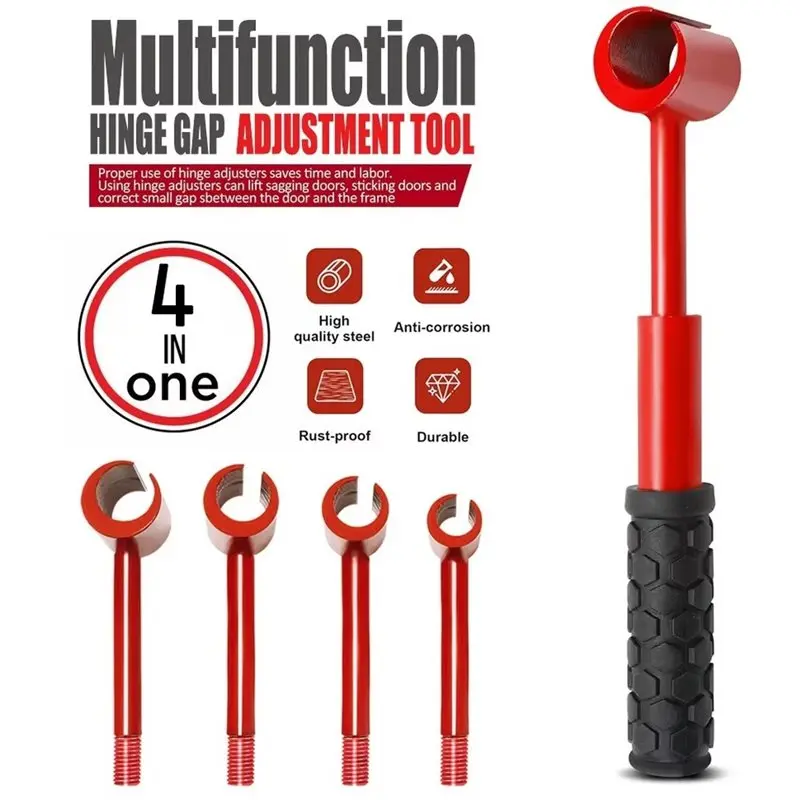 PHFU-Door Hinge Adjustment 4-In-1 Multi-Head Hinged Door For GAP Adjustment Tool Heavy Duty Door Hinge Wrench For Adjusting A