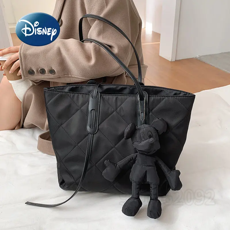 Disney Mickey's New Women's Handbag Luxury Brand 2-piece Set of Women's Bags Cartoon Fashion Large Capacity Travel Tote Bag