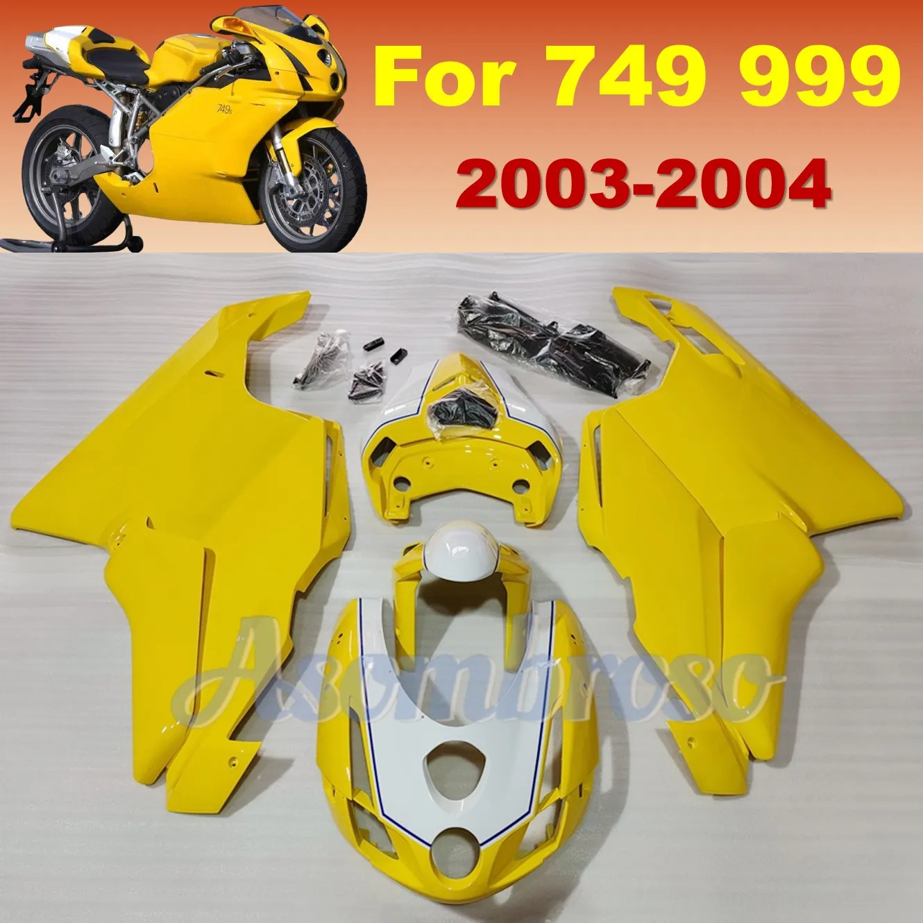 

Motorcycle Kit ABS Replacement Parts For Ducati 2003 2004 749R 749S 999R 999S 749/999 Fairing kit