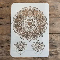 DIY mandala Stencils Wall Painting Scrapbook Coloring Embossing Album Decorative Paper Card Template  A4 29 * 21cm