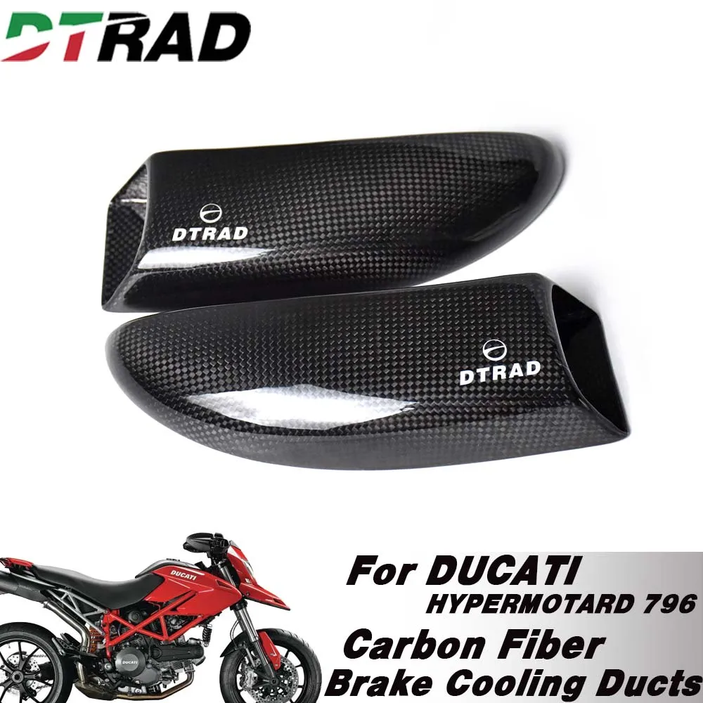 Motorcycle Caliper Brake Carbon Fiber Cooling Ducts For DUCATI HYPERMOTARD 796 2010-2012 Radiator Cover Fairing  Kit Accessories