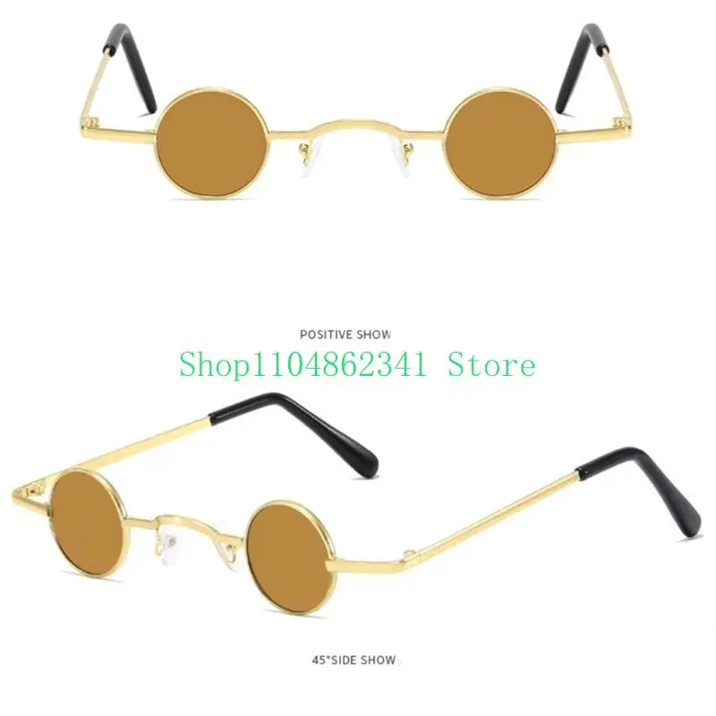 ラウンド スチームパンク サングラス ヒッピー メガネ 小さなラウンド サングラス ゴシック サングラス ヴィンテージ サングラス ラウンド メタル フレーム
