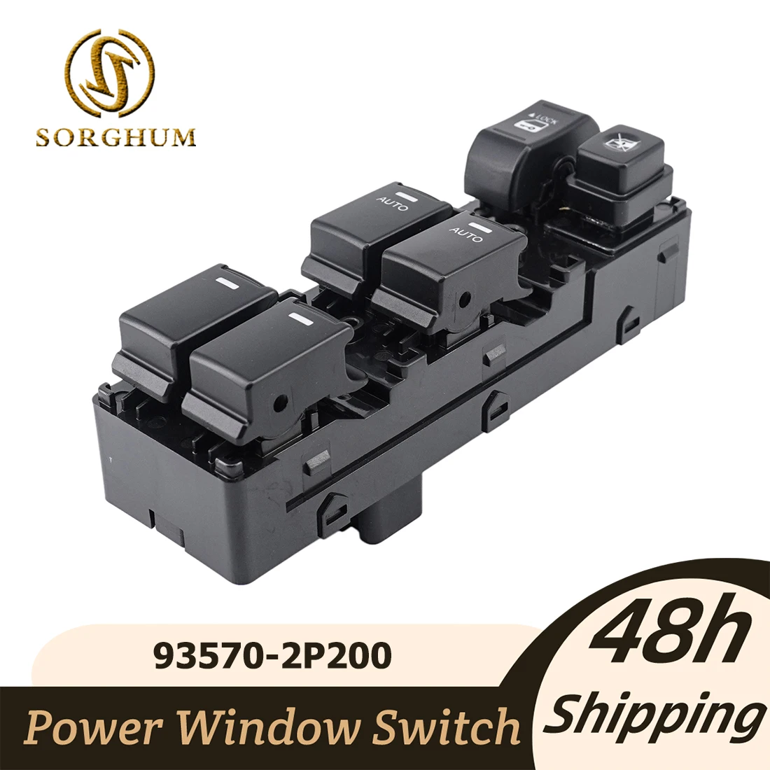 

Sorghum 93570-2P200 New Front Left Master Power Window Switch Button Control Regulator For KIA Sorento 2010 2011 2012 935702P200