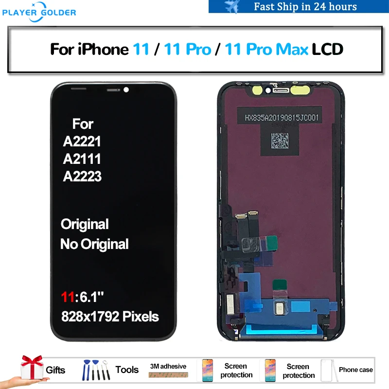 Original For iPhone 11 11 Pro 11 Pro Max Pantalla lcd Display Touch Panel Screen Digitizer Assembly OLED TFT Incell Replacement