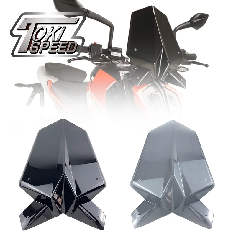 Fits For KTM Duke 390 125 200 DUKE390 DUKE125 Windshield Windscreen Wind Deflector Motorcycle 2017 2018 2019 2020 2021 2022 2023