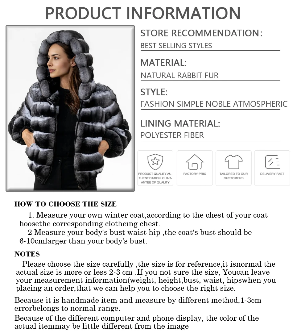 Cappotti invernali in pelliccia di coniglio naturale caldo Cappotto in pelliccia di coniglio Chichilla Rex con cappuccio Giacca bomber Giacca invernale da donna più venduta