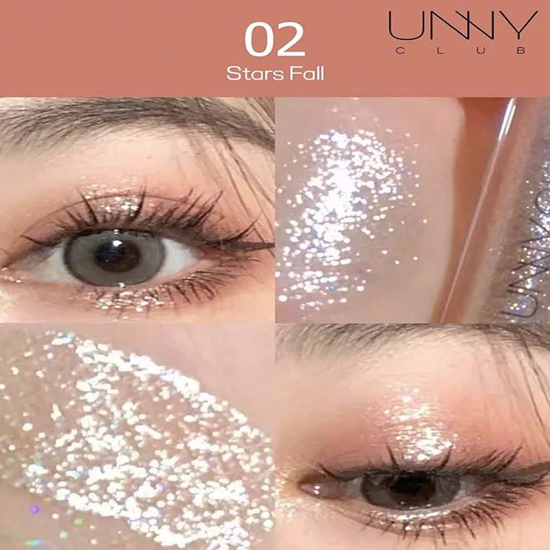 Sombra líquida brilhante, diamante flash, brilho, sombra brilhante de longa duração, leve, suave