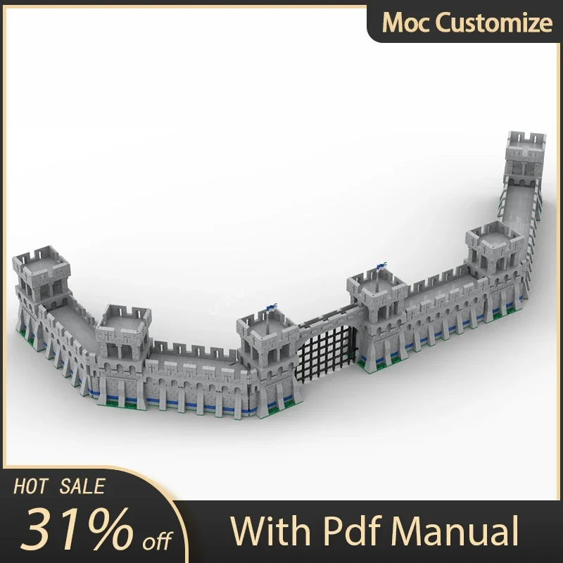 

5428 шт. Moc игра Age of Empires каменная стена средневековая модульная модель строительные блоки сборка кирпичи игрушки детские образовательные подарки