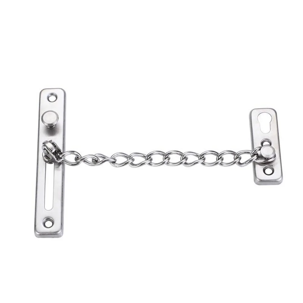 Useful Stainless Steel Door Chain Lock Anti-theft Security Door Inner Latch Buckle Home Door Bolts Hardware Accessories