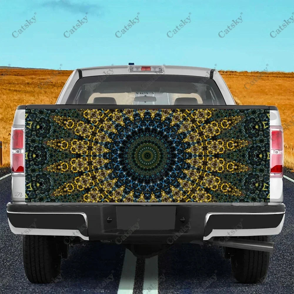 

Retro Bohemia Mandora Flower Car Tail Trunk Protect Vinly Wrap Sticker Decal Car Hood Decoration Sticker for SUV Off-road Pickup