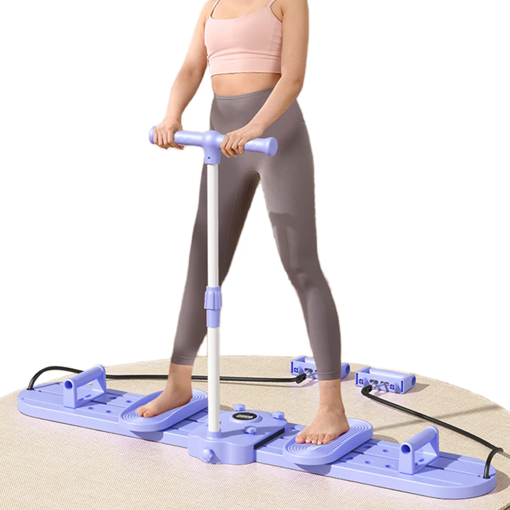 

Fitness Ski Machine Pelvic Floor Muscle Exercise Equipment with Handle & Pull Rope Simulated Ski Trainer for Full Body Workout