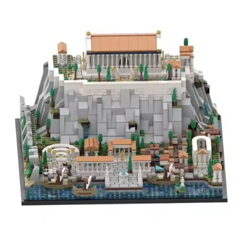 بقعة MOC-117805 أثينا أكروبوليس اللبنات بناء القلعة القديمة مدينة نموذج الطوب بناء هدية عيد ميلاد لتقوم بها بنفسك التجميع #3