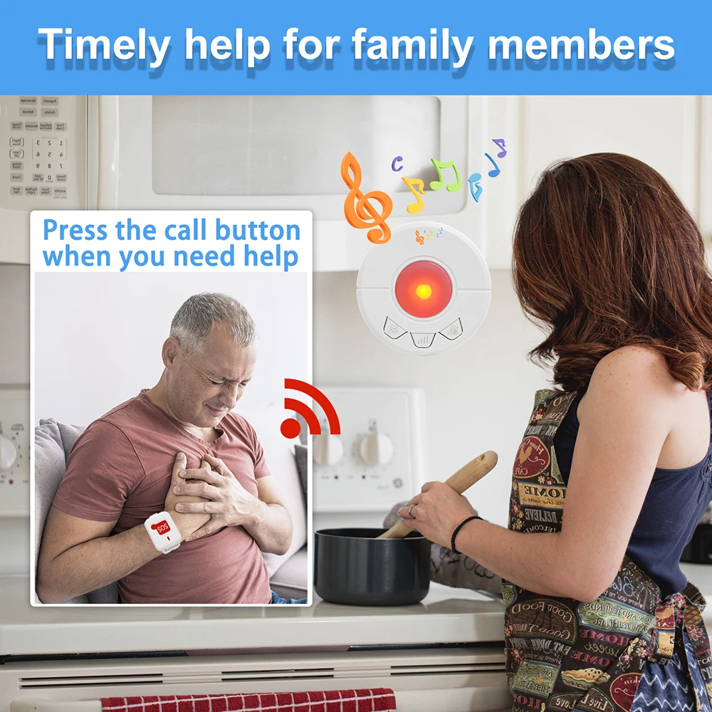 Bezprzewodowy system pagerów dla opiekunów, inteligentny system dzwonienia z dźwiękiem i światłem do kliniki, szpitala, sprzęt medyczny.
