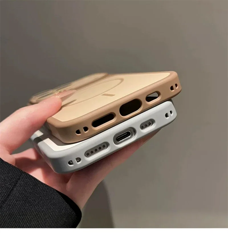 Luxuriöse Magnetische Matte Stoßfeste Handyhülle für iPhone 18 Pro Max 17 Air 16 15 14 13 12 11 Plus Magsafe Bumper Case Cover – Detail 6