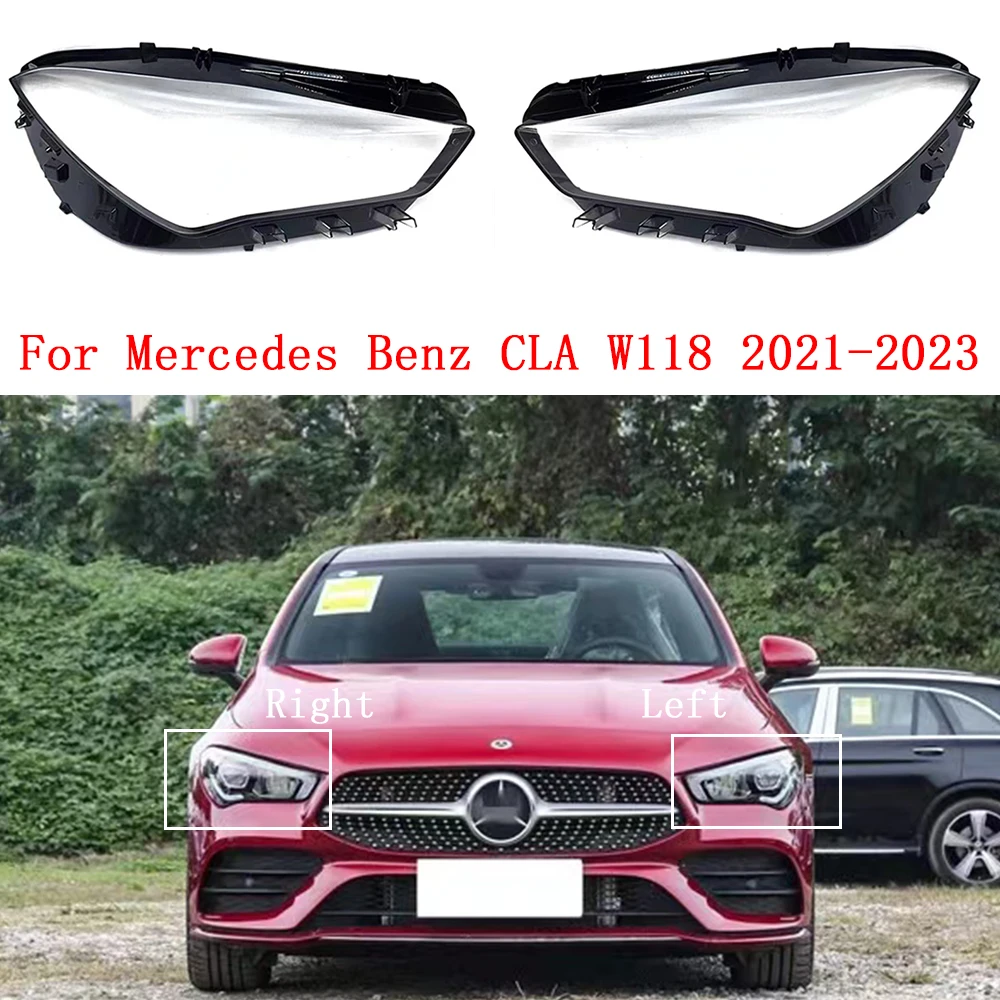 

Стеклянная крышка для автомобильной фары Mercedes Benz CLA W118 2021 2022 2023, замена стекла из оргстекла, крышка для левой/правой линзы