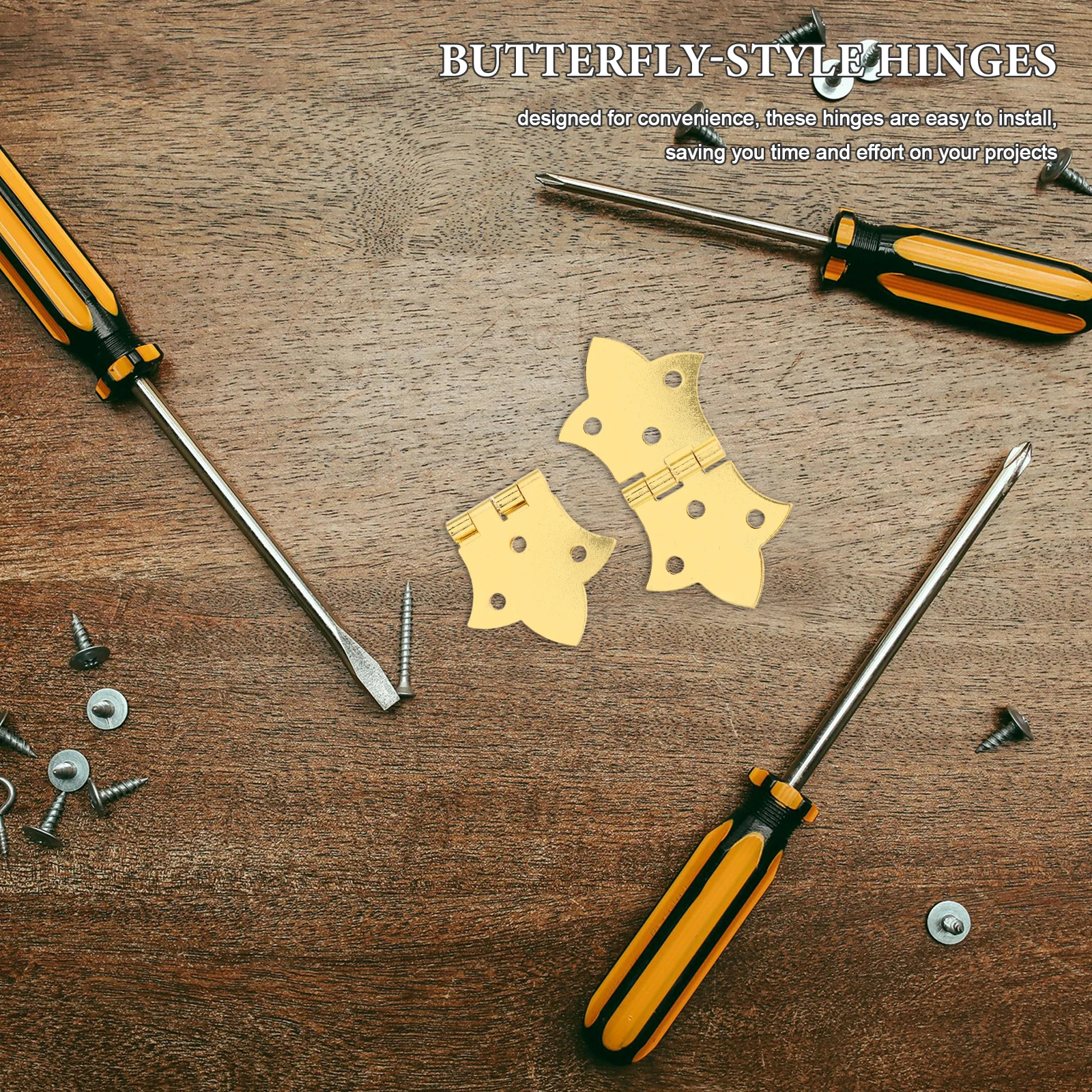 

10pcs Gold Hinges Small Decorative Butterfly for Boxes Cabinets Wood Furniture Jewelry Box Parts Shape Hardware