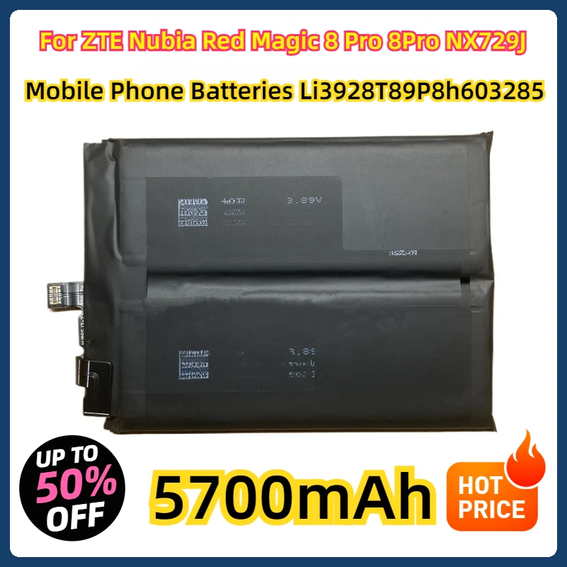 Voor ZTE Nubia Red Magic 8 Pro 8 Pro NX729J Mobiele Telefoon Batterijen Nieuwe Li3928T89P8h 603285   Batterij 5700mAh