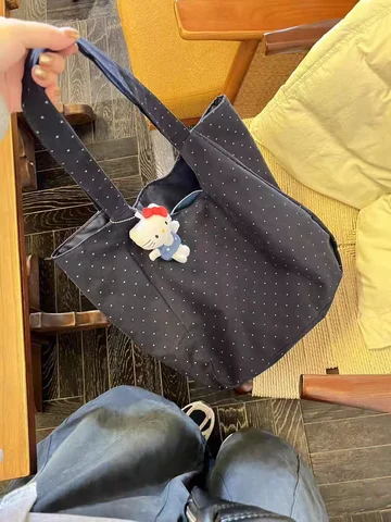 ZAZL 한국 스타일 캔버스 토트 백 여성 캐주얼 통근 싱글 숄더 핸드백 대용량 청소년 데일리 매치 백