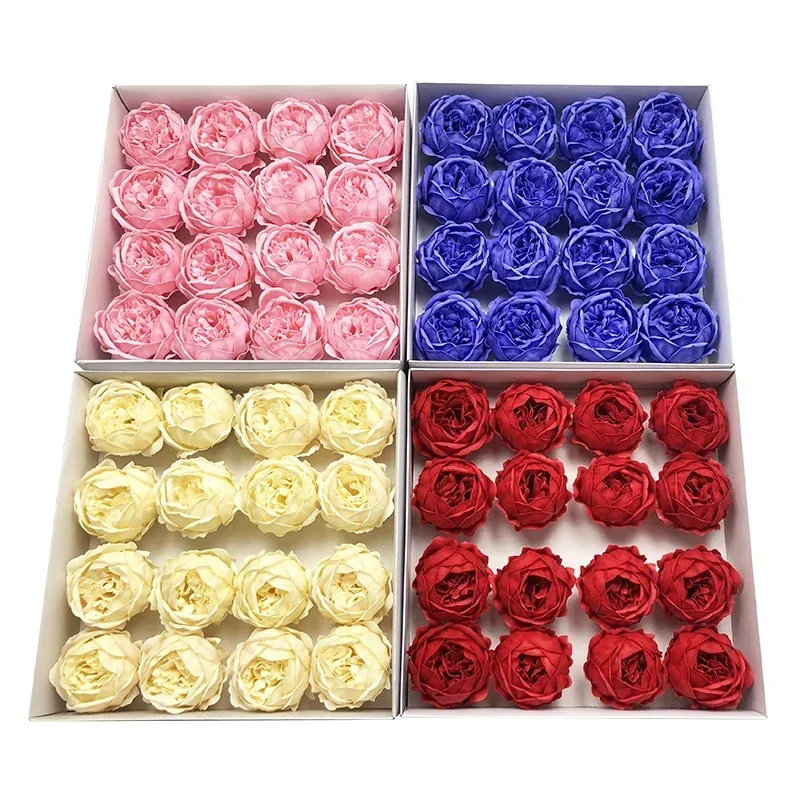 

16pcs/bag 9x 9cm Big Peony Artificial Flowers Heads Eternal Rose Valentines Day Gift DIY Wedding Bouquet Party Decoration Love