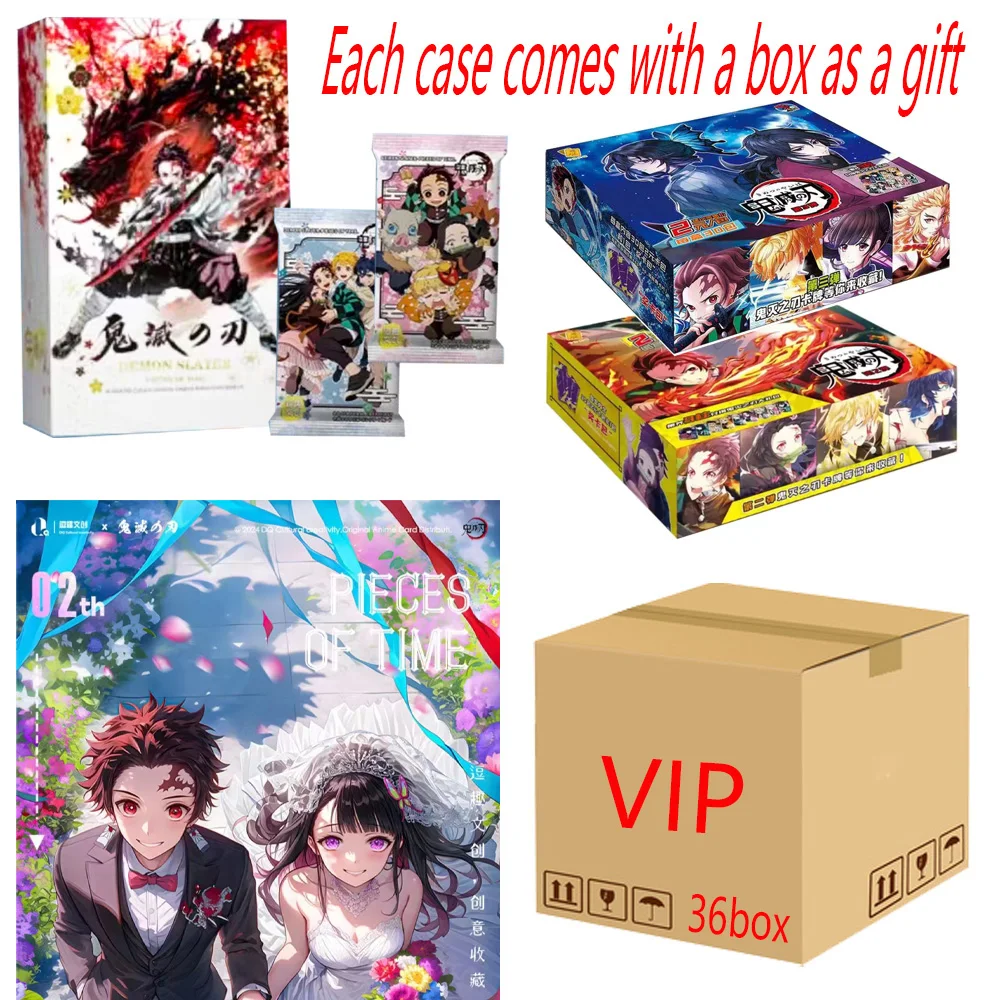 2025 Newest Case Wholesale Demon Slayer Collection Card  TCG Anime Booster Shinobu Nezuko Mitsuri Rare Board Game Kids Toy Gift