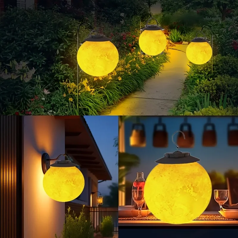 Hook up 3D Lunar Camping Light Reading Light, USB Charging Nightlight, Portable Atmosphere Desk Lamp, Outdoor Tent Light, Suitab