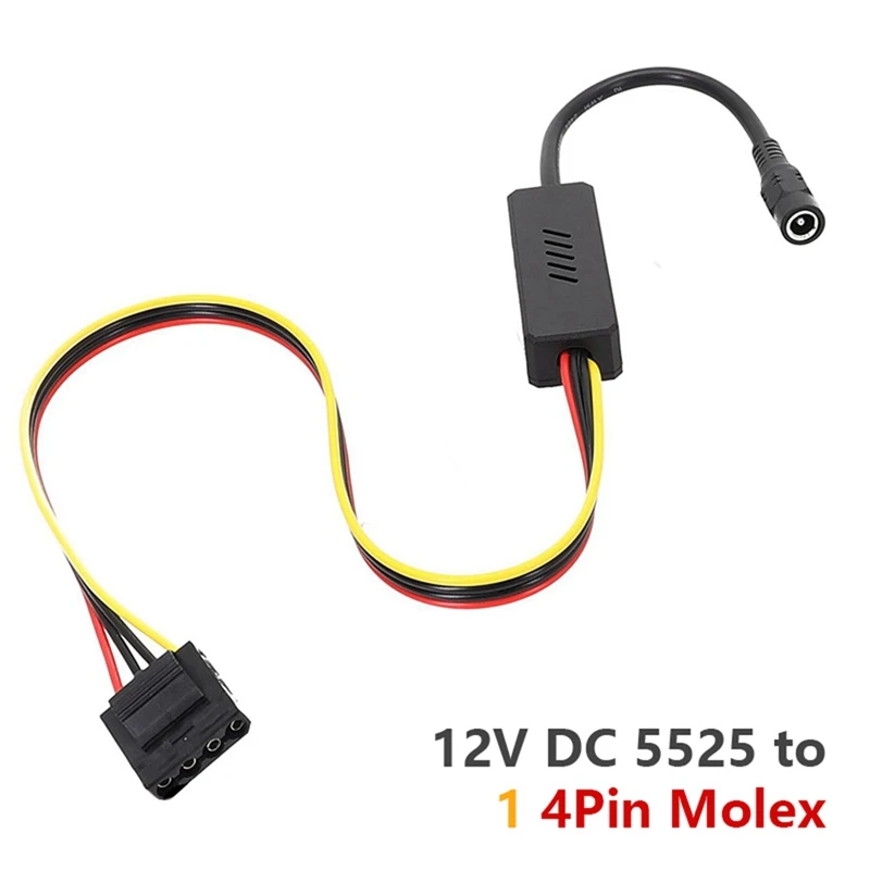 Top-DC 5525 To IDE Hard Drive Power Supply Cable DC 12V To Large 4PIN Hard Drive Cable With Step-Down Voltage Regulator