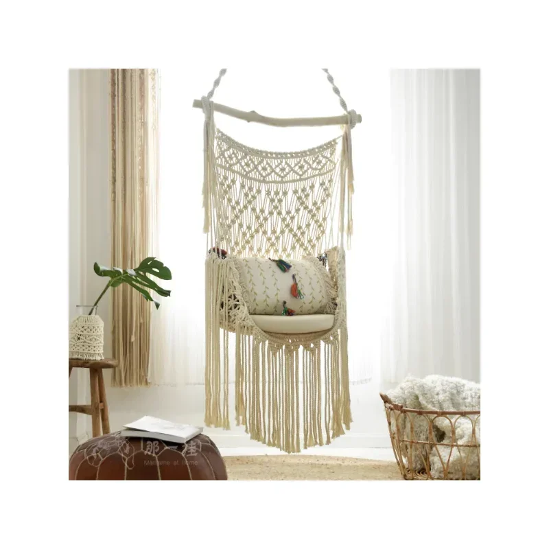 

Hand-Woven Glider Swing Hammock Hanging Basket Wind Living Room Balcony Decoration