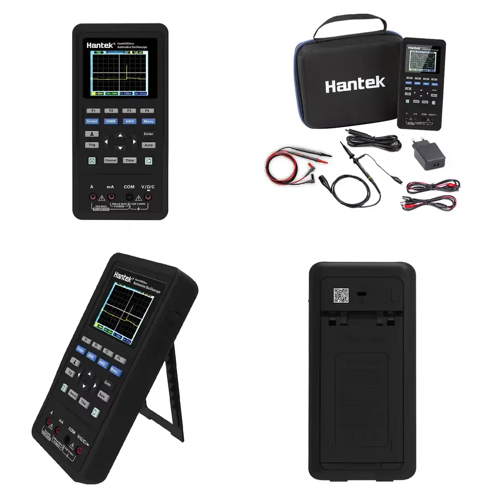 Hantek Digital 2 Channel 70MHz 250Msa/S Sampling Rate 3-in-1 Oscilloscope Signal Source Multimeter 8-Bit Resolution 70Mpts